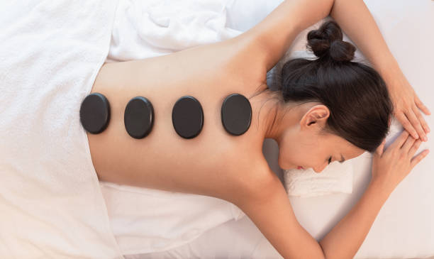 soothing hot stone massage therapy.